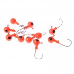New Arrival Fish Hook 10Pcs Red Lead Round Jig Head Fishing Lures Bait Hook Fish Tackle 5g 35mm Fishing Hooks for Sea River Lake