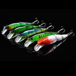 New! Japan Wobbler 3-sections Fishing Lures Minnow Swimbait Crankbait Hard bait isca artificial Leurre Peche 5Pcs 109mm15g