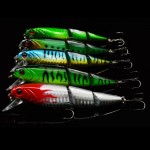 New! Japan Wobbler 3-sections Fishing Lures Minnow Swimbait Crankbait Hard bait isca artificial Leurre Peche 5Pcs 109mm15g