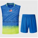 New Malaysia 2016 Big Game badminton Men's wear sets with MY Flag, player sleeveless sports clothes, badminton wear Y36173