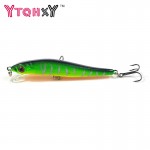 New Minnow Fishing Lures 8cm 5.5g 8# Hooks Fish Minnow Lure Tackle Hard Bait Pesca Wobbler Artificial Swim bait YE-26