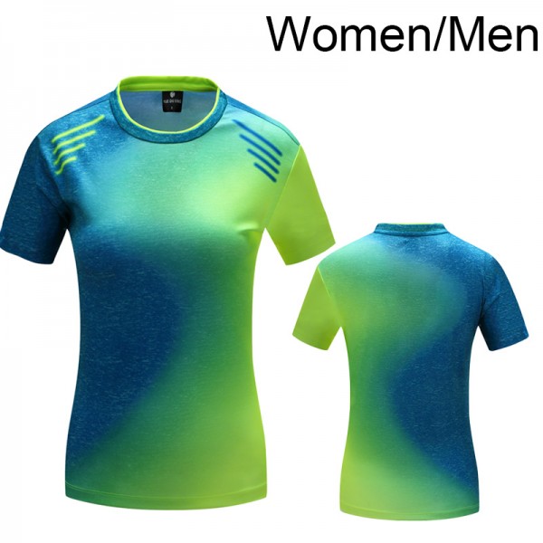 New Quick Dry breathable badminton shirt Women / Men badminton table tennis shirt , sports sleeve T Shirts 1002