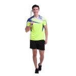 New SEA PLANETSP Sportswear sweat Quick Dry breathable badminton shirt , Women/Men table tennis clothes team Gym yellow T Shirts