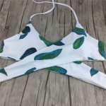 New Sexy Halter Top Bikinis 2017 Women Swimwear Push Up Leaves Female Swimsuit Bikini Set Beachwear Bathing Suits Biquini Mayo