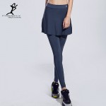 New Sports Women Fake Two-Pieces Running Leggings Hot Outdoor Fitness And Tennis Skirts Pants New Gym Female Badminton Tights