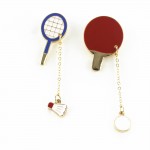 New fashion sports enamel badminton/ping-pong racket badges Women brooch 2016 manufacturers wholesale and direct sales