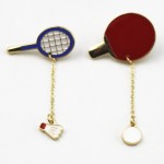 New fashion sports enamel badminton/ping-pong racket badges Women brooch 2016 manufacturers wholesale and direct sales