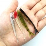 New12pcs/lot  64mm/1.27g Vivid Soft Lures Artificial Loach Fishing Bait Fishing Worm Fishing Tackle Fishing Lures Swimbait  052