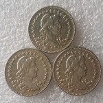 Nice Quality Brazil 50 REIS A set of(1920 1931 1935) 3pcs Copper and nickel alloy Coins Copy