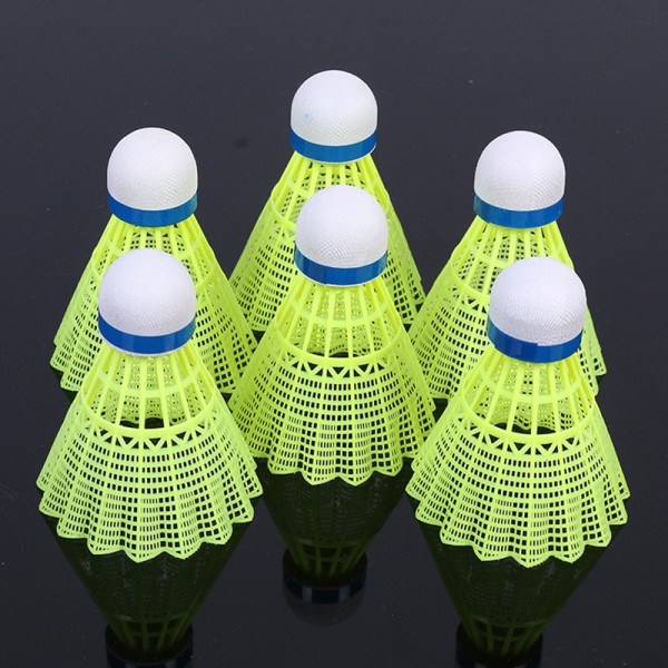 Nylon Shuttlecocks Professional Badminton Ball 6Pcs Outdoor Sports Practice Accessories Durable Nylon Badminton Balls L435