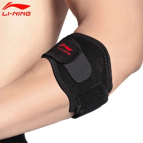 Original Li Ning Men And Women Sports Elbow Pads Basketball  Badminton Fitness Breathable Tennis Elbow Guard with belt pressured