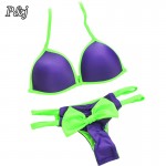 P&j Hot Bow Knot Thong Tanga Bikini Swimwear Female Bandage Swimsuit Brazilian Sexy Biquini Beach Bathing Suits Maillot De Bain