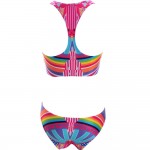 P&j Sexy Aztec High neck cropped top swimsuit  junior Bikini Brazilian Retro Print Biquini Bodycon Padded Halter Swimming Suit