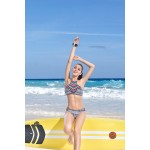 Patchwork Women Sexy Two-Piece Bikini Set Ethnic Pattern Bikinis High Neck Low Waist Swimsuit Crop Halter Triangle Bathing Suit