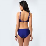 Patchwork halter bathing suits 2017 summer style plus size swimwear push up female bikini set women monikini sexy plavky W81550