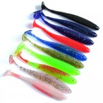 Pesca Artificial 10pcs 2.4g/8.5cm Soft Lure Japan Shad Worm Swimbaits Jig Head Fly Fishing Silicon Rubber Fish Fishing Lure