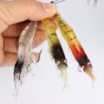 Pisfun 3pcs/lot 9cm/7g Soft Fishing Lure Shrimp Artificial Bait With Swivel Luminous Bead Fishing Lures Baits