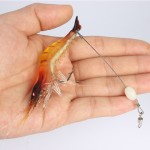 Pisfun 3pcs/lot 9cm/7g Soft Fishing Lure Shrimp Artificial Bait With Swivel Luminous Bead Fishing Lures Baits