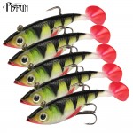 Pisfun 5pcs/set 8.5cm/11g Soft Lures Swimbait Lead Fishing lure Wobbler Saltwater Artificial Bait Rubber Lures Fishing Tackle