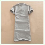 Polo-neck Tennis Dress Women Short-sleeve Cotton Knee-Length Dresses Tennis Badminton