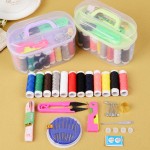 Portable DIY  Sewing kit Thread Threader Needle Tape Measure Scissor Thimble plastic storage box sewing tool sets