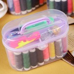 Portable DIY  Sewing kit Thread Threader Needle Tape Measure Scissor Thimble plastic storage box sewing tool sets