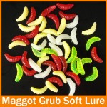 Promotion! soft bait 100pcs 2cm 0.35 grams maggot Grub Protein Soft Lure Baits Worm Artificial Fishing Lures for carp