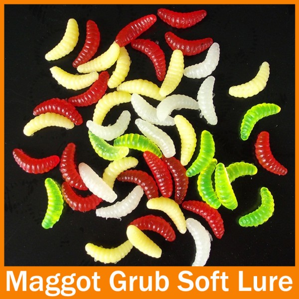 Promotion! soft bait 100pcs 2cm 0.35 grams maggot Grub Protein Soft Lure Baits Worm Artificial Fishing Lures for carp