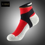 R-BAO 3 Pairs Professional Badminton Basketball Socks Non-slip Men Women Sports Socks For Running Yoga Tennis Cycling Hiking