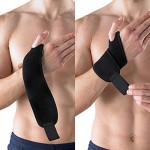 Reversible Sports Wrist Brace, Fitted Right / Left Thumb Stabilizer, Wrist Support Wrap for Badminton Tennis Weightlifting