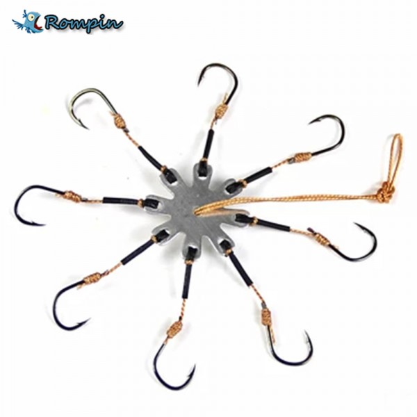 Rompin 2pcs/lot  Explosion Fishing Hook Barbed Multi-Hook Plate Tackle Capture off Ability Sharp Fishhook