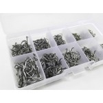 Rompin 500pcs/set mixed size #3~12 high carbon steel carp  fishing hooks pack with hole with Retail Original box Jigging Bait