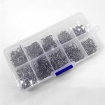 Rompin 500pcs/set mixed size #3~12 high carbon steel carp  fishing hooks pack with hole with Retail Original box Jigging Bait