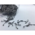 Rompin 50Pcs/lot Braid Knotless Connectors Fishing Line Wire Connector Fishing Barrel Swivel Accessory Pesca Tackle Tool Lure