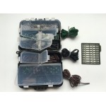 Rompin Carp Fishing tackle box Hair Rig Combo box Accessories Hooks Rubber Tubes Swivels Beads Sleeves Stoppers