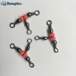 Rompin Fishing Snap Swivel 3 Way 20pcs/Set Swivel Connecting Ring Fishhook Lure Line Connector Mini Fishing Tackle Accessory