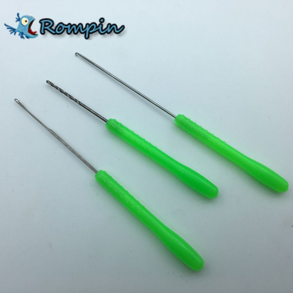 Rompin Hot Sale 3 in 1 Combo Set Carp Fishing Rigging Bait Needle Kit Tool Set Fish Drill Tackle Rigging Tool Kit With Pouch