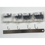 Rompin NEW ARRIVAL 50PCS/BOX High Carbon Steel Carp Fishing Hook  with Hole Barb and Barbless Size # 6 #8 #10 #12