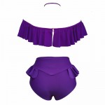 Ruffle Bikini Set Padded Off Shoulder Flounce swimsuit High Waist Biquini swimwear Stylish monokini bathing suit beachwear H154