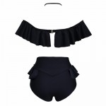 Ruffle Bikini Set Padded Off Shoulder Flounce swimsuit High Waist Biquini swimwear Stylish monokini bathing suit beachwear H154