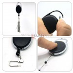 SAMS 2 x Fly Fishing Tool Zinger Retractor Badge Holder Retractable Reel Recoil Carabiners Clip Fishing Accessories Nylon Cord