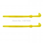 SAMS Easy Hook Loop Tyer & Disgorger Tool Tie Fast Knot Tying Tool for Fly Fishing Hook Tools Line Tier Kit Yellow Plastic 2pcs