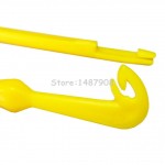 SAMS Easy Hook Loop Tyer & Disgorger Tool Tie Fast Knot Tying Tool for Fly Fishing Hook Tools Line Tier Kit Yellow Plastic 2pcs