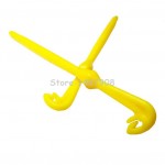 SAMS Easy Hook Loop Tyer & Disgorger Tool Tie Fast Knot Tying Tool for Fly Fishing Hook Tools Line Tier Kit Yellow Plastic 2pcs