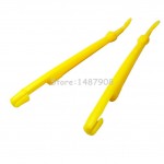 SAMS Easy Hook Loop Tyer & Disgorger Tool Tie Fast Knot Tying Tool for Fly Fishing Hook Tools Line Tier Kit Yellow Plastic 2pcs