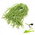 SAMS Fly Tying Materials Soft Lure Worm Body Trout Flies Artificial Fishing Lures Squirmy Wormy Silicone Maggot Grub Worms Baits