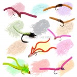 SAMS Fly Tying Materials Soft Lure Worm Body Trout Flies Artificial Fishing Lures Squirmy Wormy Silicone Maggot Grub Worms Baits