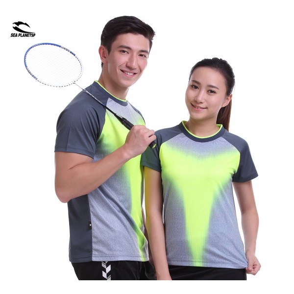 SEA PLANETSP 2017 Sportswear sweat Quick Dry breathable badminton shirt , Women / Men table tennis clothes team Gym T Shirts