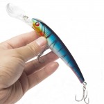 SEALRUER Fishing Lures 16cm 17.4g  Big Deep Float Minnow Crankbait  Fishing Wobber with  2 Hooks Long Tongue