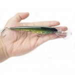 SEALRUER Fishing Lures 16cm 17.4g  Big Deep Float Minnow Crankbait  Fishing Wobber with  2 Hooks Long Tongue